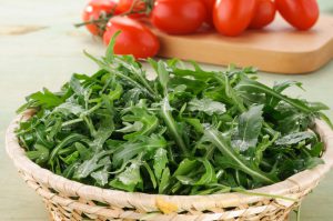 Plant Power Arugula Salad With Garlic Tomato Vinaigrette