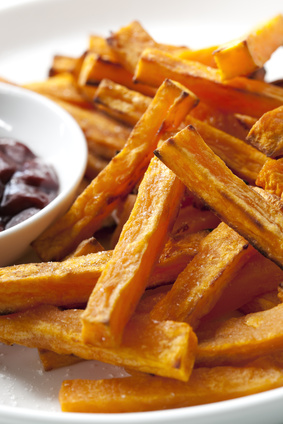 Baked Sweet Potato Steak Fries