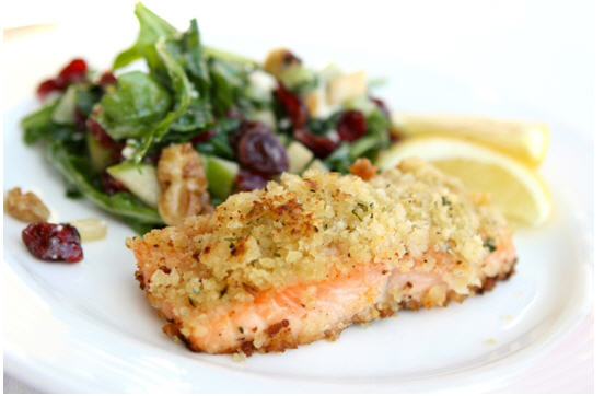 Mediterranean Recipes: Walnut Encrusted Salmon
