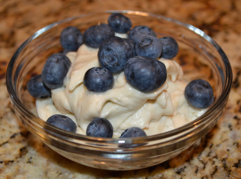 Banana Frozen Yogurt with Blueberries (1)